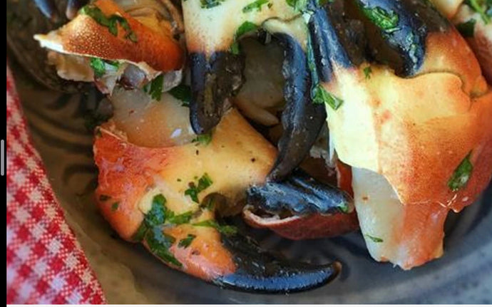 Stone Crab Claws with Cilantro Butter & Old Bay