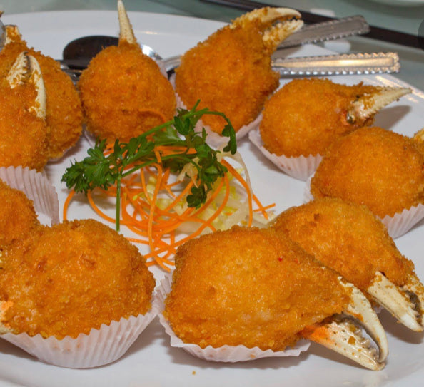 Tempura Stone Crabs with Lemon, Black Pepper Tartar Sauce